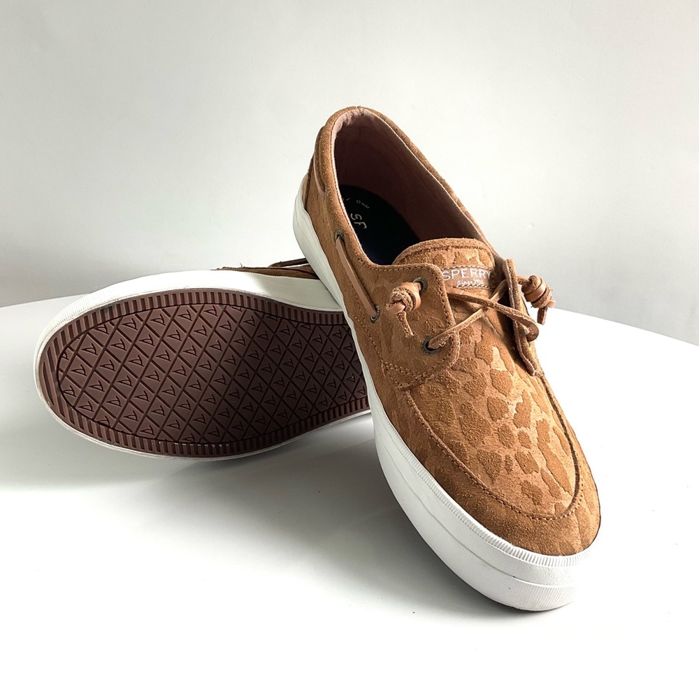 Sperry animal print boat shoes